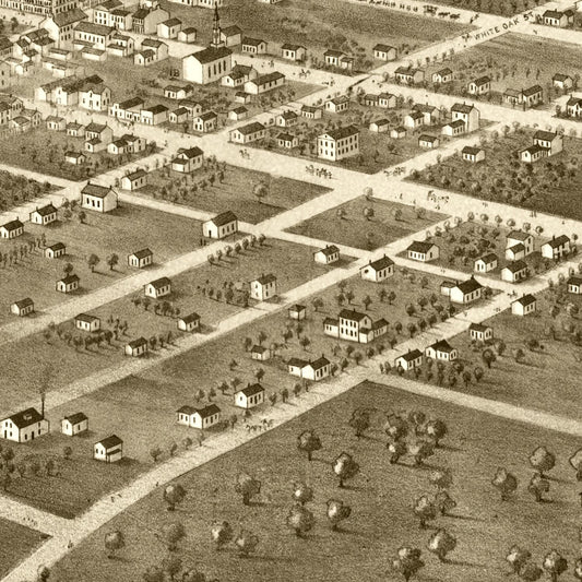 Vintage Map of Independence, Mississippi, 1868