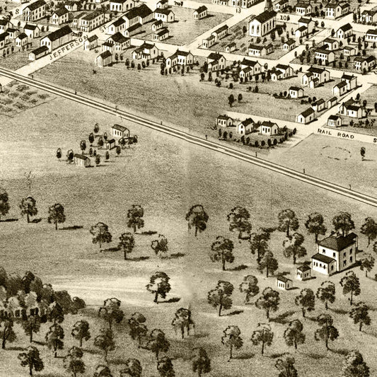 Vintage Map of Mexico, Missouri, 1869