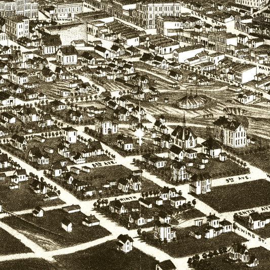 Vintage Map of Helena, Montana, 1883