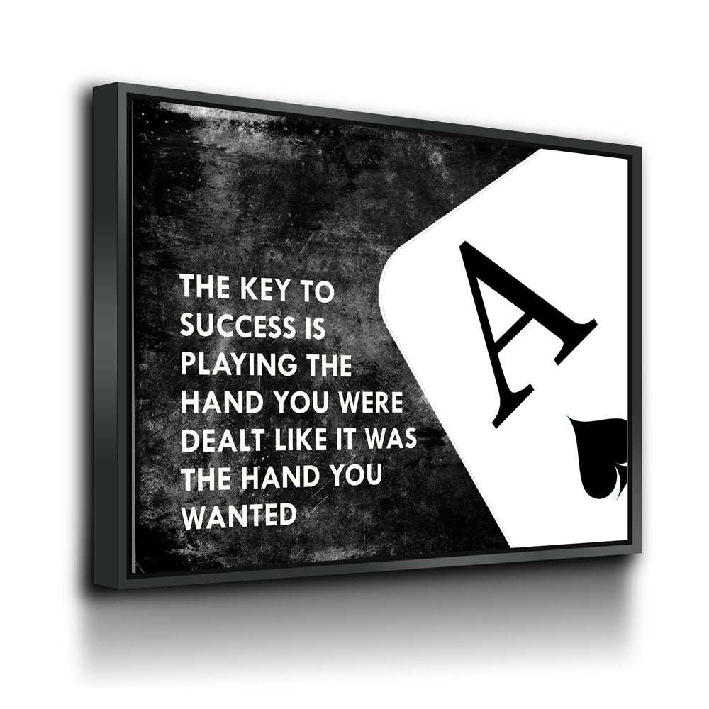 Key To Success Ace Of Spades Canvas Wall Art