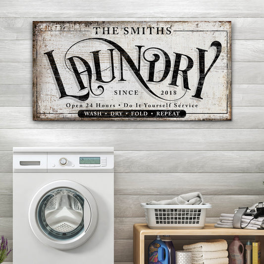 Laundry Room Canvas Art Sign