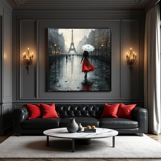 Paris Stroll Painting Canvas Wall Art