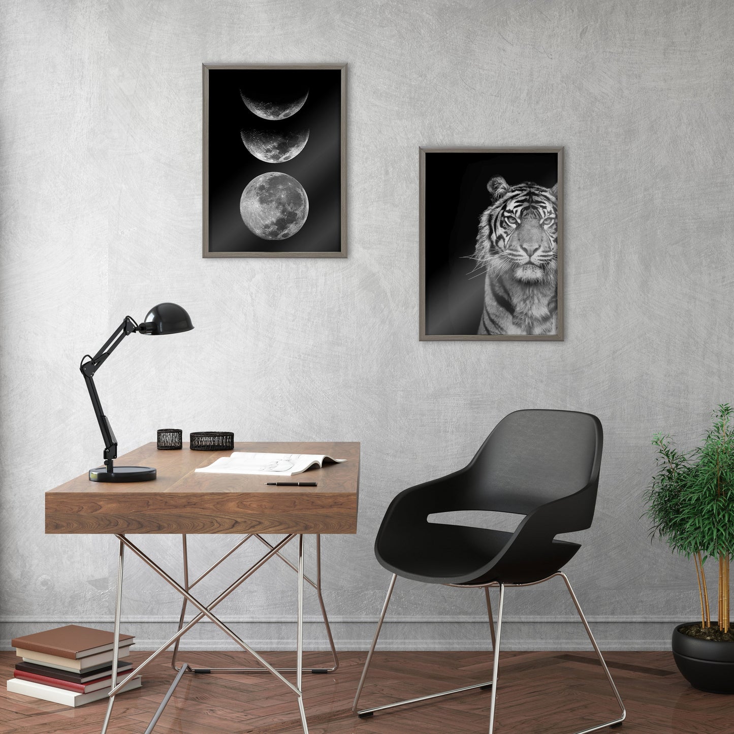 Minimalist Tiger Glass Wall Art