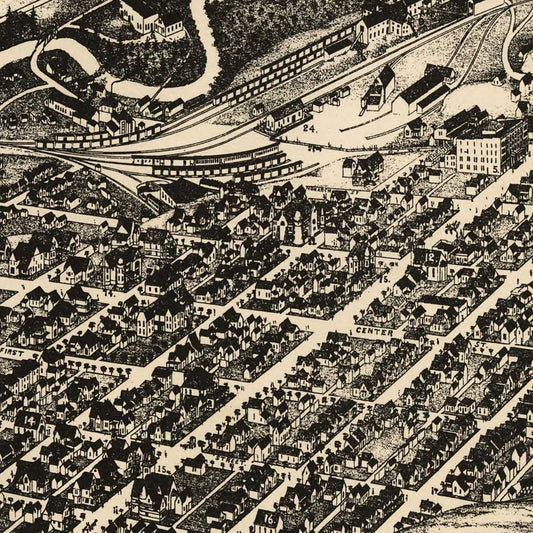 Vintage Map of Aspen, Colorado, 1893