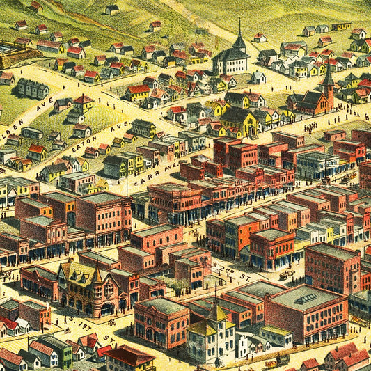 Vintage Map of Cripple Creek, Colorado, 1896