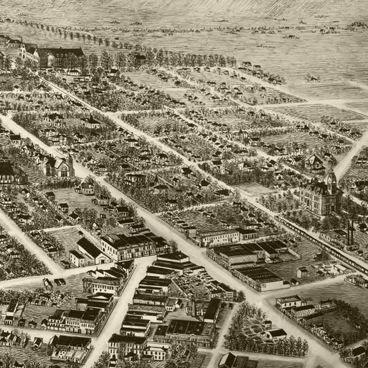 Vintage Map of Fort Collins, Colorado, 1899