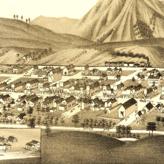 Vintage Map of Maysville, Colorado, 1882