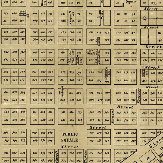 Vintage Map of San Francisco, California, 1849