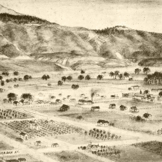 Vintage Map of San Jacinto, California, 1886