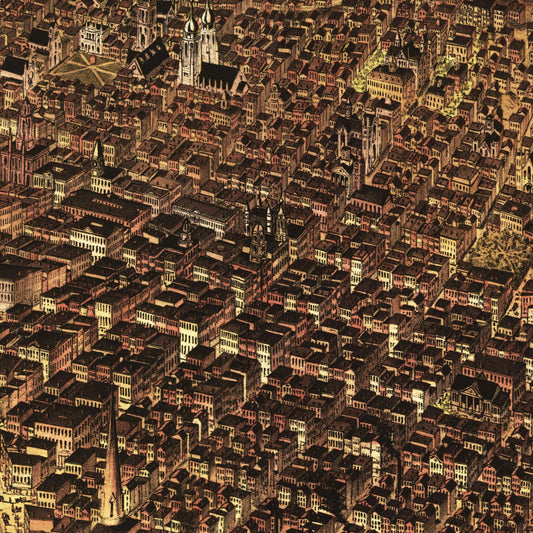 Vintage Map of San Francisco, California, 1878