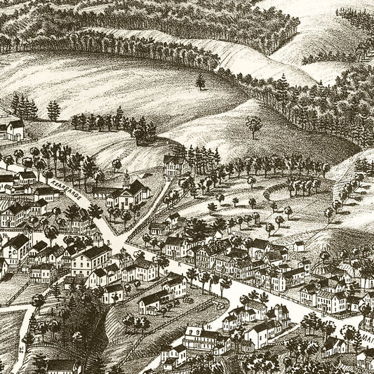 Vintage Map of Warner, New Hampshire, 1887 Wall Art