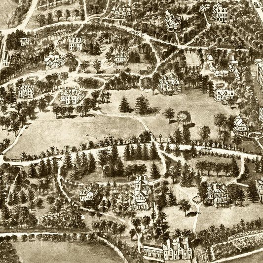 Vintage Map of Manchester, Connecticut, 1914