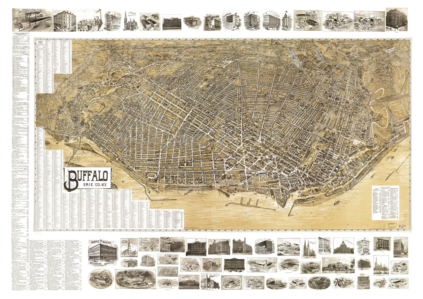 Vintage Map of Buffalo, New York, 1902