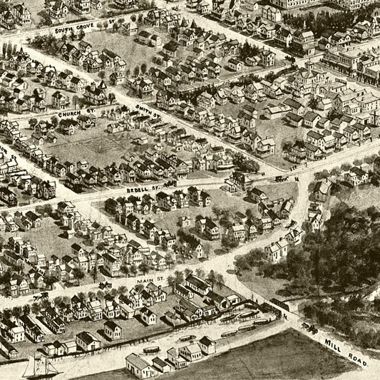 Vintage Map of Freeport, New York, 1909