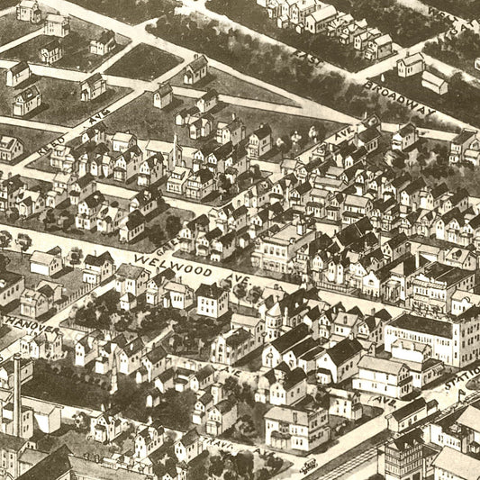 Vintage Map of Lindenhurst, New York, 1926