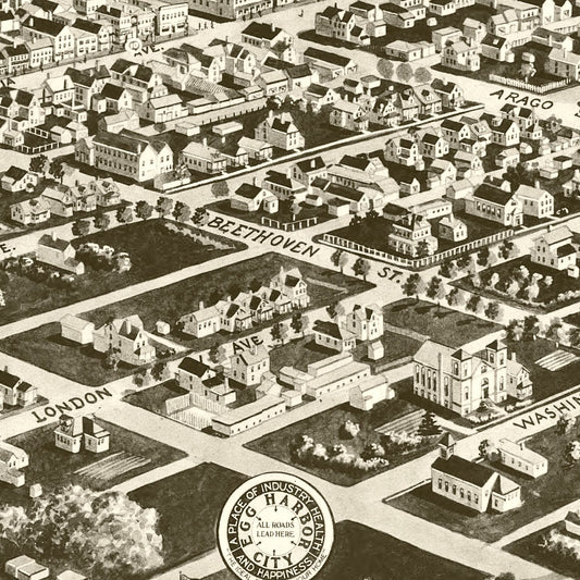 Vintage Map of Egg Harbor City, New Jersey, 1924