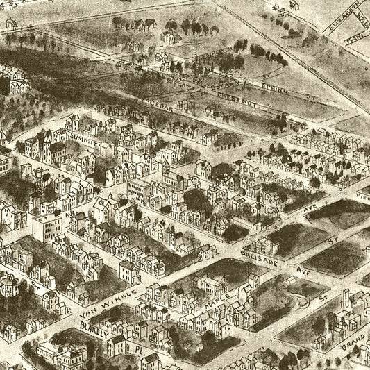 Vintage Map of Garfield, New Jersey, 1909