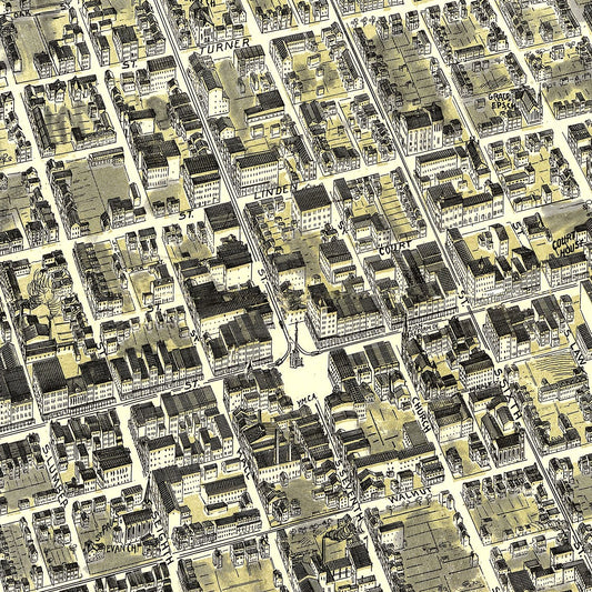 Vintage Map of Allentown, Pennsylvania, 1901