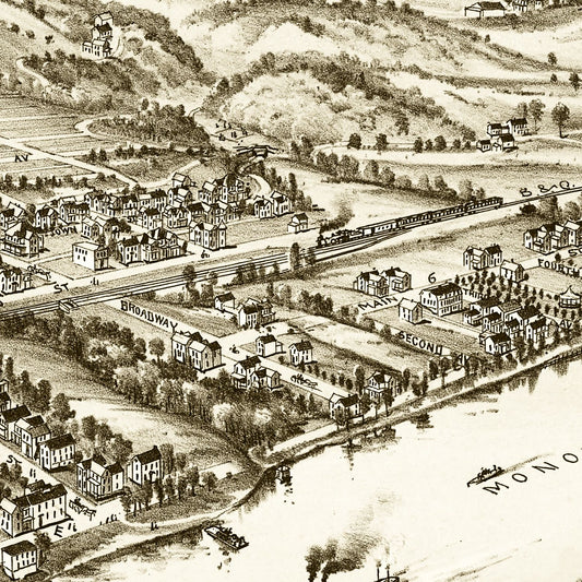 Vintage Map of Point Marion, Pennsylvania, 1902