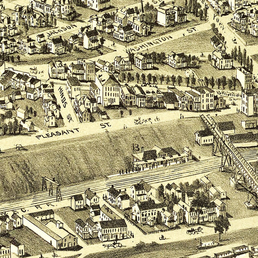 Vintage Map of Rochester, Pennsylvania, 1900