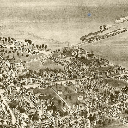 Vintage Map of Elkton, Maryland, 1907