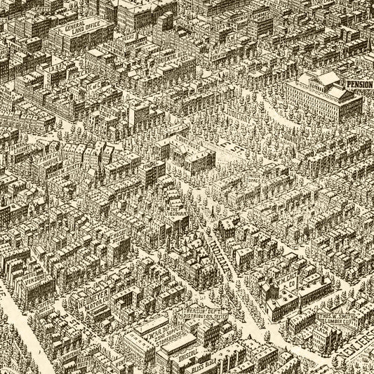 Vintage Map of Washington State, 1923