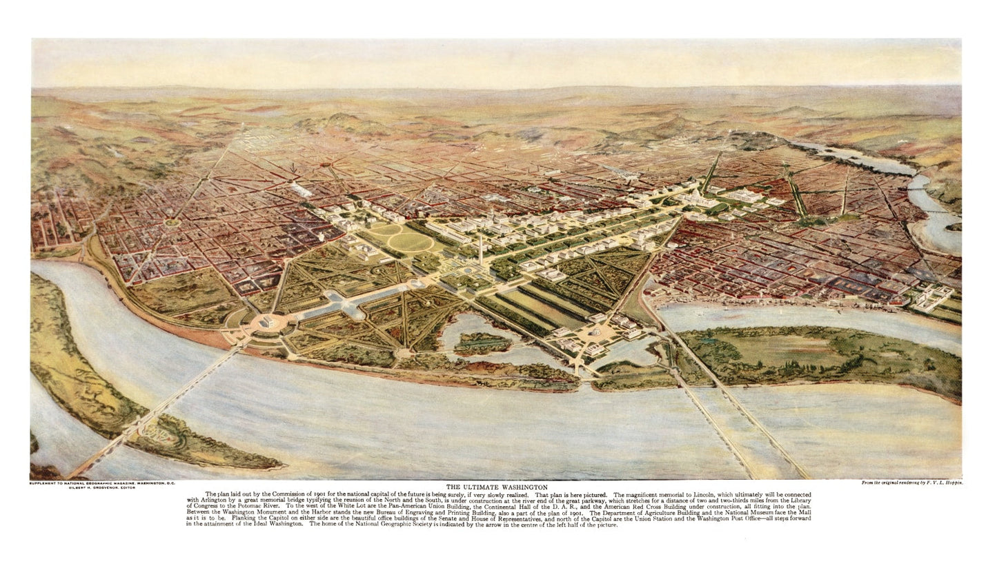 Vintage Map of Washington State, 1915