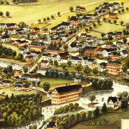 Vintage Map of Henniker, New Hampshire, 1889