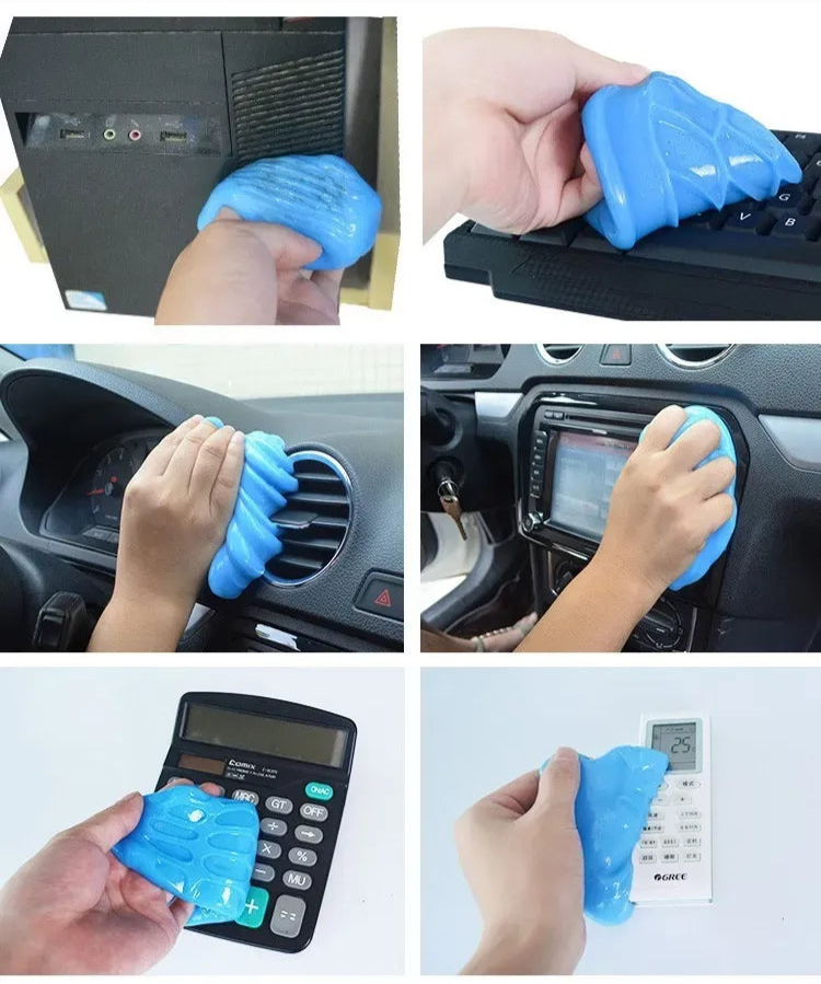 Reusable home interior dust removal gel in assorted colors