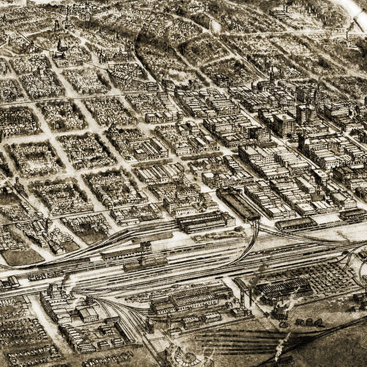 Vintage Map of Macon, Georgia, 1912