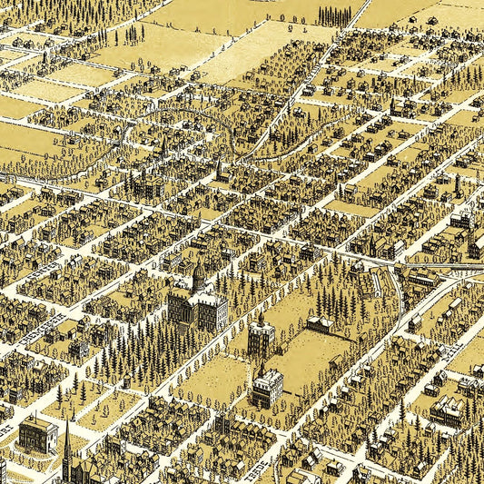 Vintage Map of Salem, Oregon, 1905