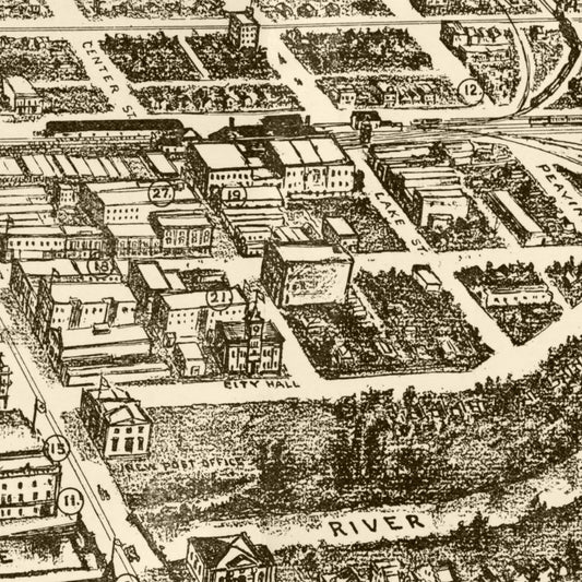 Vintage Map of Reno, Nevada, 1907