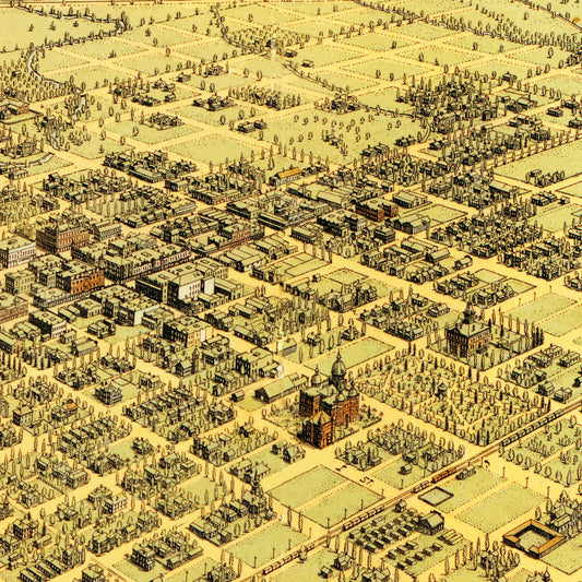 Vintage Map of Bakersfield, California, 1901
