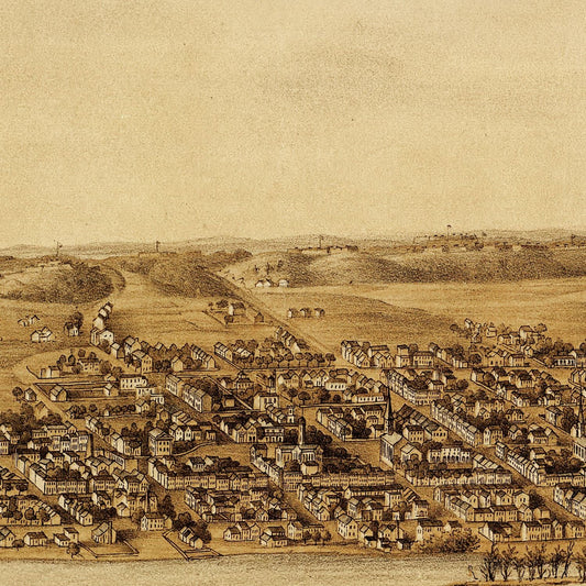 Vintage Map of Fredericksburg, Virginia, 1862