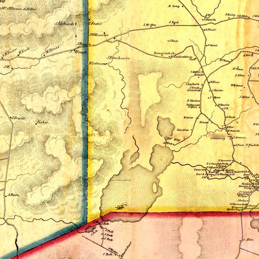 Vintage Map of Fulton County, New York, 1856