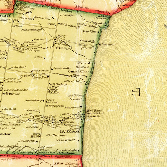 Vintage Map of Seneca County, New York, 1858