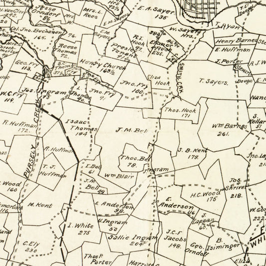 Vintage Map of Greene County, Pennsylvania, 1897