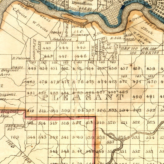 Vintage Map of Warren County, Pennsylvania, 1838