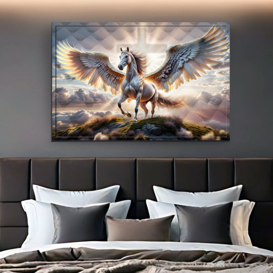 3D Horse Faith Canvas Wall Art VI