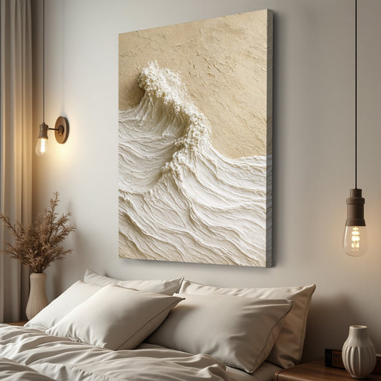 White Wave Peak on Cream canvas shown in a styled room setting, view 2