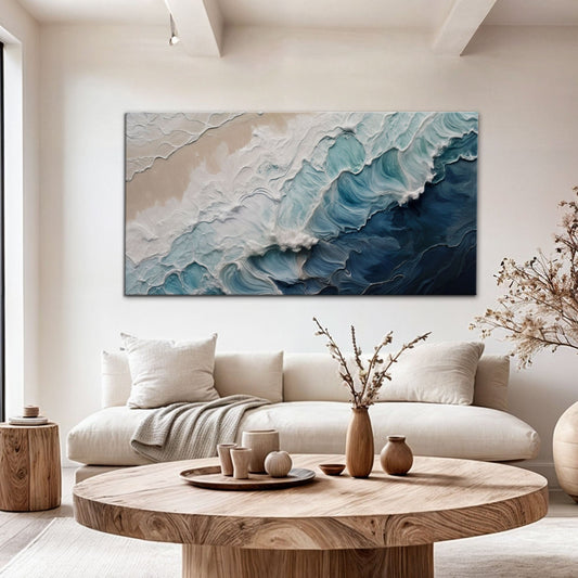 Crashing Coastal Waves Canvas Wall Art