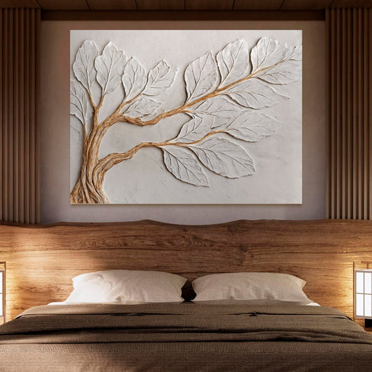 Ivory Branches on Cream canvas shown in a styled room setting, view 2