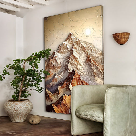 3D Minimalist Mountain Canvas Wall Art