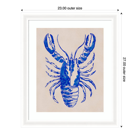 Blue Lobster Framed Wall Art Print