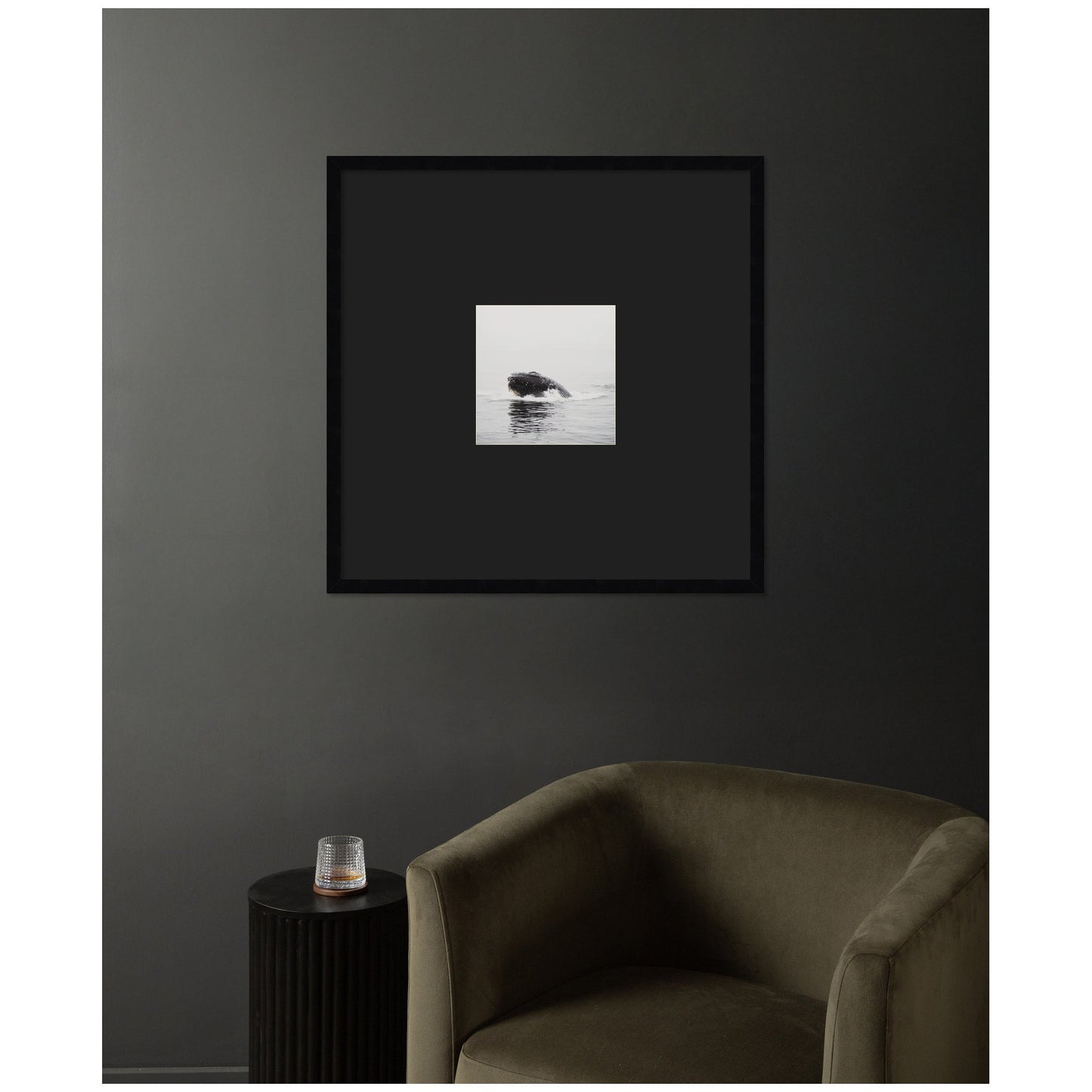 Humpback Whale Matted Framed Wall Art Print