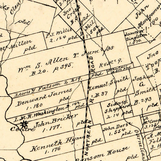Vintage Map of Montgomery County, Texas, 1880