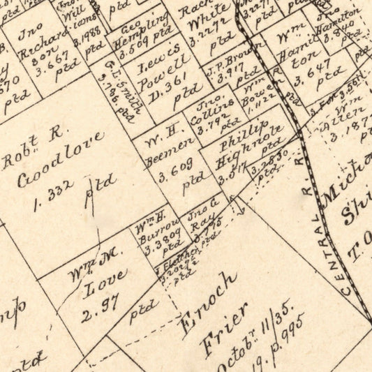 Vintage Map of Navarro County, Texas, 1880