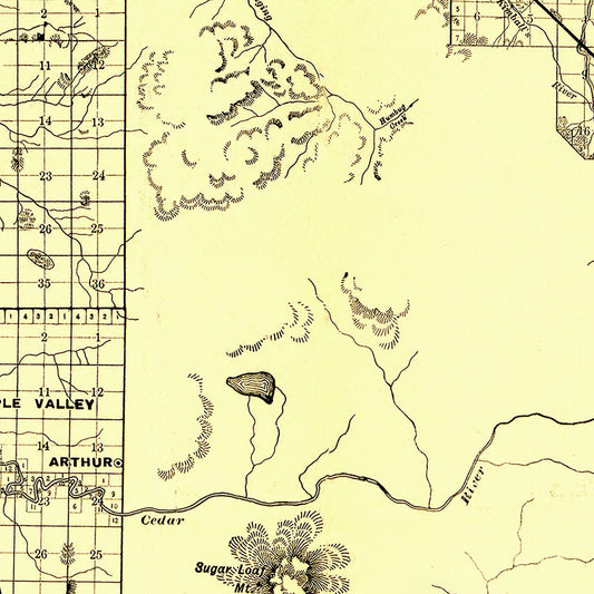 Vintage Map of King County, Washington, 1888