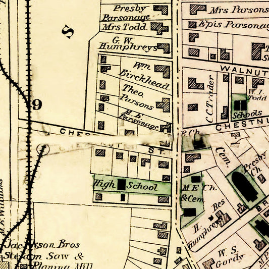 Vintage Map of Wicomico County, Maryland, 1877