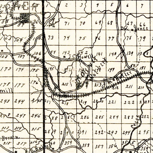 Vintage Map of Paulding County, Georgia, 1896